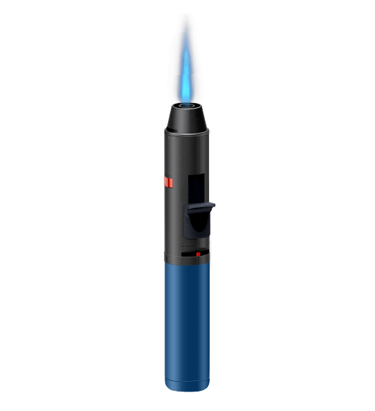 The Zengaz ZT-40 torch in blue with flame.