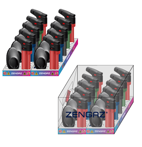 The Zengaz ZT-50 torch collection packaging.