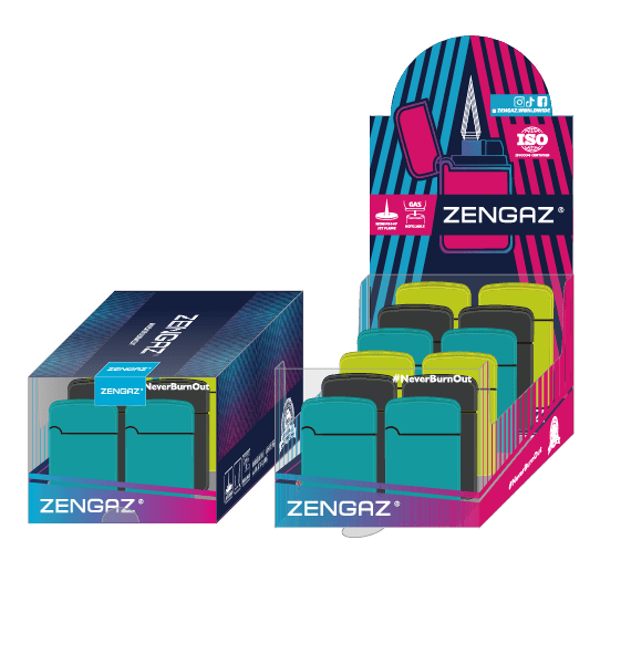 The Zengaz ZL-12 lighter collection packaging.