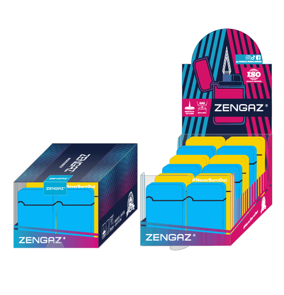 The Zengaz ZL-8 lighter collection packaging.