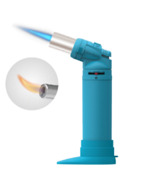 The Zengaz ZT-68 torch in light blue with flame.