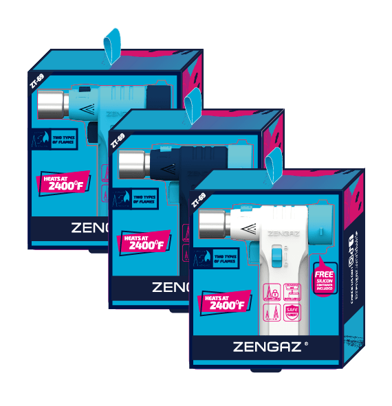 The Zengaz ZT-69 torch in packaging.